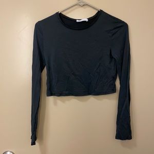 Zara velvet cropped long sleeve